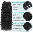 thumbnail image 3 of Curly  Human Hair 8 8 10 10 Inch Kinkycurly  Human Hair for Black Women  Unprocessed 12A Brazilian Virgin Hair Quick Weave Extensions  Black, 3 of 6