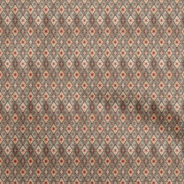 oneOone Silk Tabby Rust Brown Fabric Asian Kilim Sewing Craft Projects Fabric Prints By Yard 42 Inch Wide