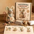 thumbnail image 5 of RBCKVXZ Patchwork Mouse DIY Sewing Kit, Pre-Cut Fabric Stuffed Mouse Craft Set with Step-by-Step Guide for Beginners Handmade Decor Gift, 5 of 5