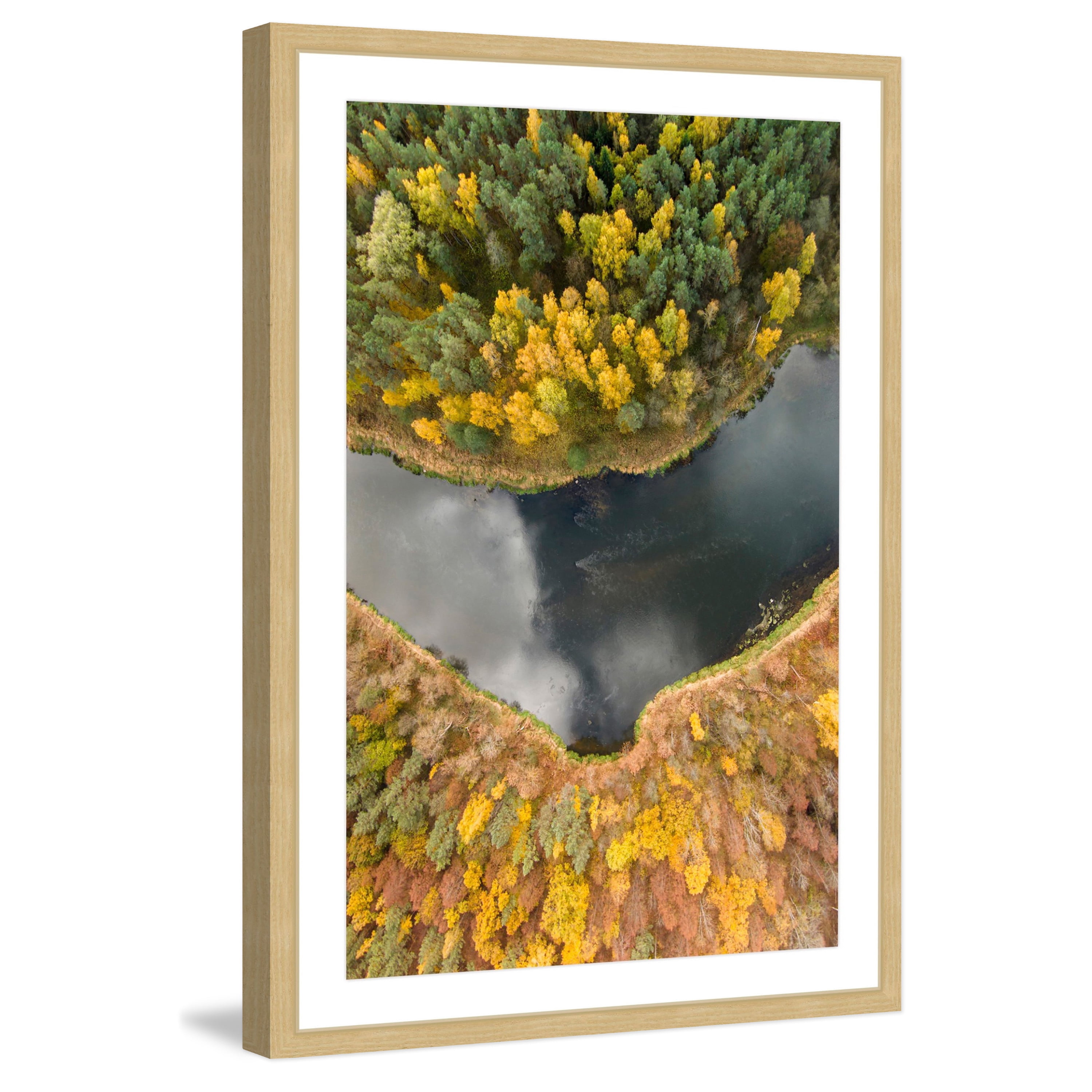Marmont Hill "Calm River" By Karolis Janulis Framed Painting Art Print, 20.0" x 1.5"