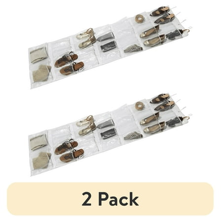(2 pack) Mainstays 26-Pocket Clear PEVA Hanging Shoe Organizer for Closet Storage