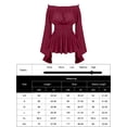 thumbnail image 3 of Rivelino Renaissance Shirt for Women Off Shoulder Long Bell Sleeve Boho Tops Victorian Peasant Blouse, 3 of 6