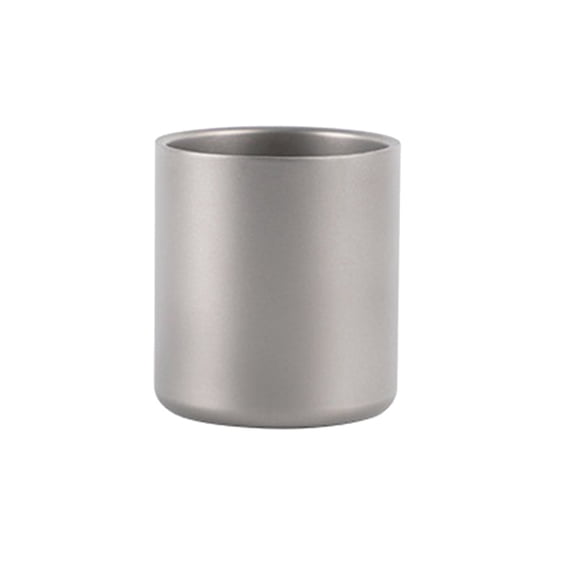 600Ml Double Wall Titanium Water Cup Coffee Tea Mug for Home Office Outdoor Camping Hiking Picnic Without Handle,1 x Titanium water cup,Titanium Color
