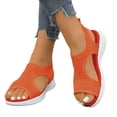 thumbnail image 3 of Ticikt Womens Comfortable Orthopedic Sandals Arch Support Ladies Walking Sport Athletic Sandals Open Toe Slip On 2 Inches Heel, 3 of 9