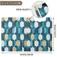 thumbnail image 3 of FORMRS A4 Clipboard Folder with Pen Holder Horizontal Foldable School Office Binder, Blue White Geometric Patterns, 3 of 9