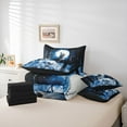 thumbnail image 6 of Castle Fairy Animal Wolf Twin Bedding Sets for Teens,Jungle Wildlife Bedding Comforter Set, 6 of 8