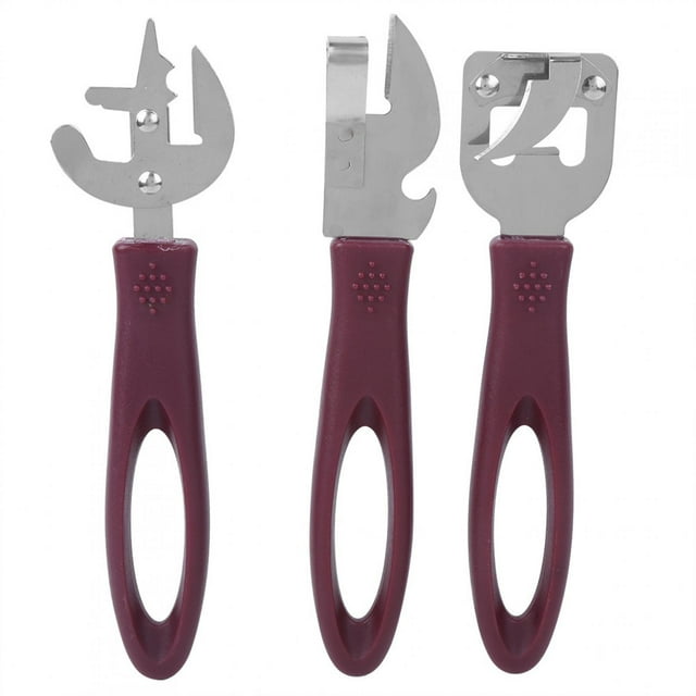 Juego de abrelatas de acero inoxidable, abrelatas manual para restaurante, hogar, camping
