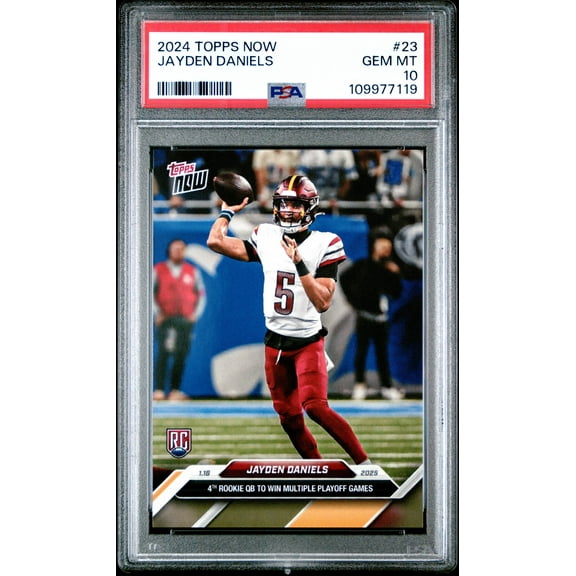 Graded 2024 Topps Now Jayden Daniels #23 Rookie RC Football Card PSA 10 Gem Mint