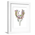 thumbnail image 1 of Deer Skull with Flowers - Watercolor Framed Print Wall Art By Kris_art, 1 of 5