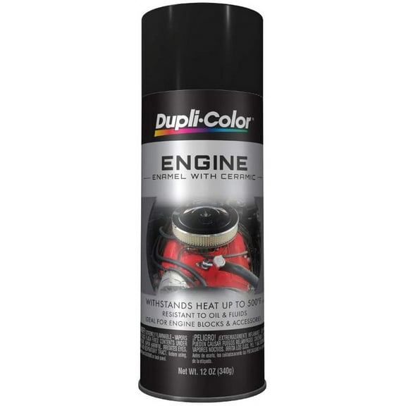 Dupli-Color EDE161307 Ceramic Gloss Black Engine Paint - 12 oz.
