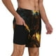 thumbnail image 2 of Balery Cool Black Eagle Bañador para hombre, shorts de playa de secado rápido con entrepierna y forro de compresión-Large, 2 of 6