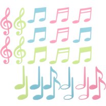 Soimiss Glow Music Note Wall Decals Luminous Stickers for Living Room and Bathroom