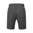 thumbnail image 6 of Twczz Mens Cotton Linen Shorts with Pockets- Relaxed Fit Casual Elastic Waist Drawstring Summer Beach Shorts Dark Gray Size L, 6 of 8
