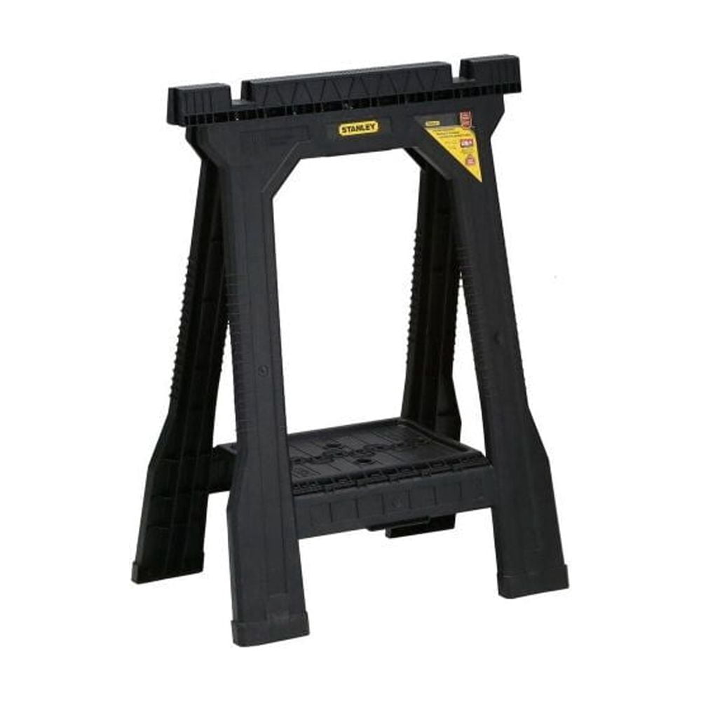 Stanley 32" H x 22-1/2" W x 5" D Folding Sawhorse 800 lb. Black 1 pair