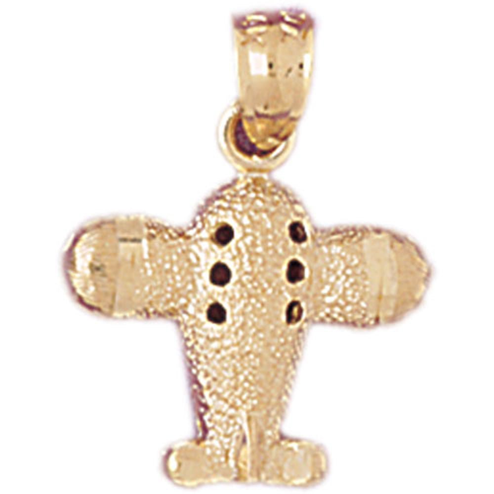 Jewels Obsession Silver Airplane Pendant 14K Yellow Gold-plated 925 Silver Airplane Pendant 