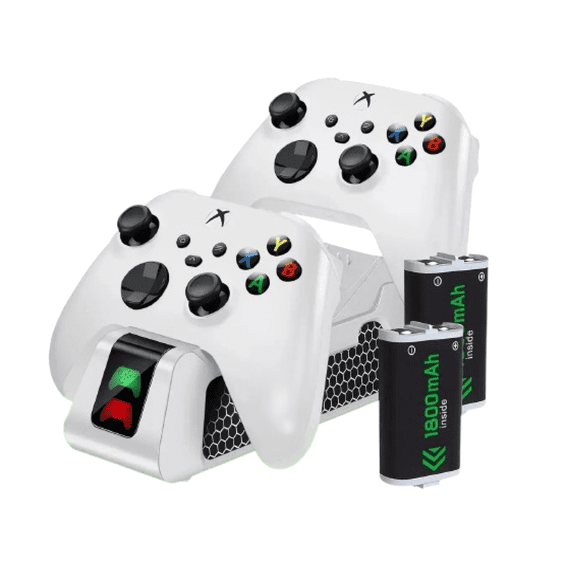 Estación De Carga Dual Para Xbox Series Con 2 Baterías Malubero Blanco