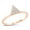 Rose Gold-Tone, variant on Sterling Silver Pave Clear Cubic Zirconia Triangle Ring Size 9