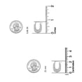 thumbnail image 4 of LeCalla 925 Sterling Silver U Shape Chunky Hoop Earring Jewelry Thick Beaded Texuted Small Click-Top Hoop Earrings for Women Teen 22MM, 4 of 7