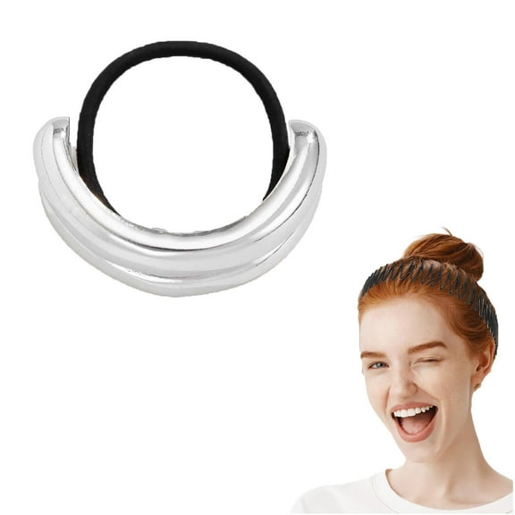 Stretch Hair Band, Metal Hair Tie, Ponytail Hair Cuff, Concave Elastic Headband, Elastic Hair Band, Outdoor Sports Headbands, Women Hair Accessories Gift