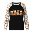 thumbnail image 4 of SDNall Hauts à Manches Longues pour Femmes, Imprimé, Col Rond, Manches Raglan, Chandail, 4 of 9