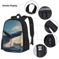 thumbnail image 3 of Easygdp Dancing Whale Mochila para Niños y Niñas con Set de Caja de Almuerzo y Estuche para Lápices 3 en 1, Mochila Escolar Estampada para Adolescentes, 3 of 7