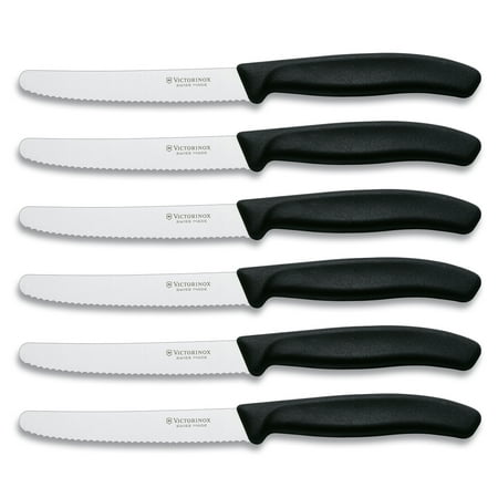 Classic 4 Inch Round Canopy - Victorinox Swiss Classic 6-Piece Steak Knife Set, 4-1/2-Inch Serrated Blades with Round Tip, 4-Inch