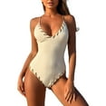thumbnail image 1 of Maillot de Bain Femme Contrasté Côtelé, 1 of 6