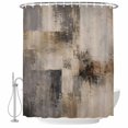 thumbnail image 2 of Grey Abstract Art Shower Curtains for Bathroom, Vintage Luxury Waterproof Fabric Shower Curtain, Decorative Bathroom Curtain for Bathtub, 36"x72", No Hooks Included, 2 of 9