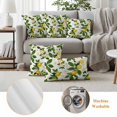thumbnail image 6 of Lemon Fruit Outdoor Waterproof Pillow Covers, Spring White Flowers Green Leaves Decorative Square Throw Pillowcase Sofa Cushion Sham for Patio/Couch/Chair, 18"x18" 2 Pack, 6 of 8
