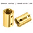 thumbnail image 5 of Unique Bargains M10 M4 Manchon de Filetage Connecteur de Tuyaux à Goujon Écrou de Raccord Rond Ton Or Lot de 4, 5 of 5