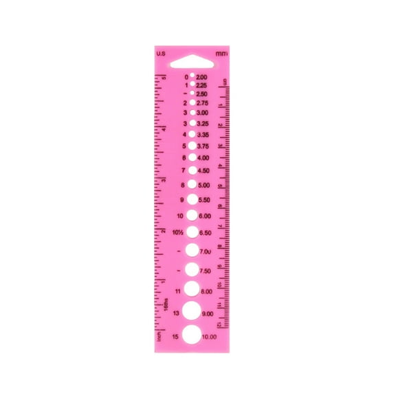 Acahhotxx Knitting Gauge, Multifunctional Knitting Needle Gauge Ruler Knitting Needle Measuring Tool Knitting Measuring Ruler Needle Sizing Tool - Ruler