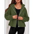 thumbnail image 2 of Campera PRETTYGARDEN 2025 de polar Sherpa con cierre color verde militar Talle L, 2 of 8