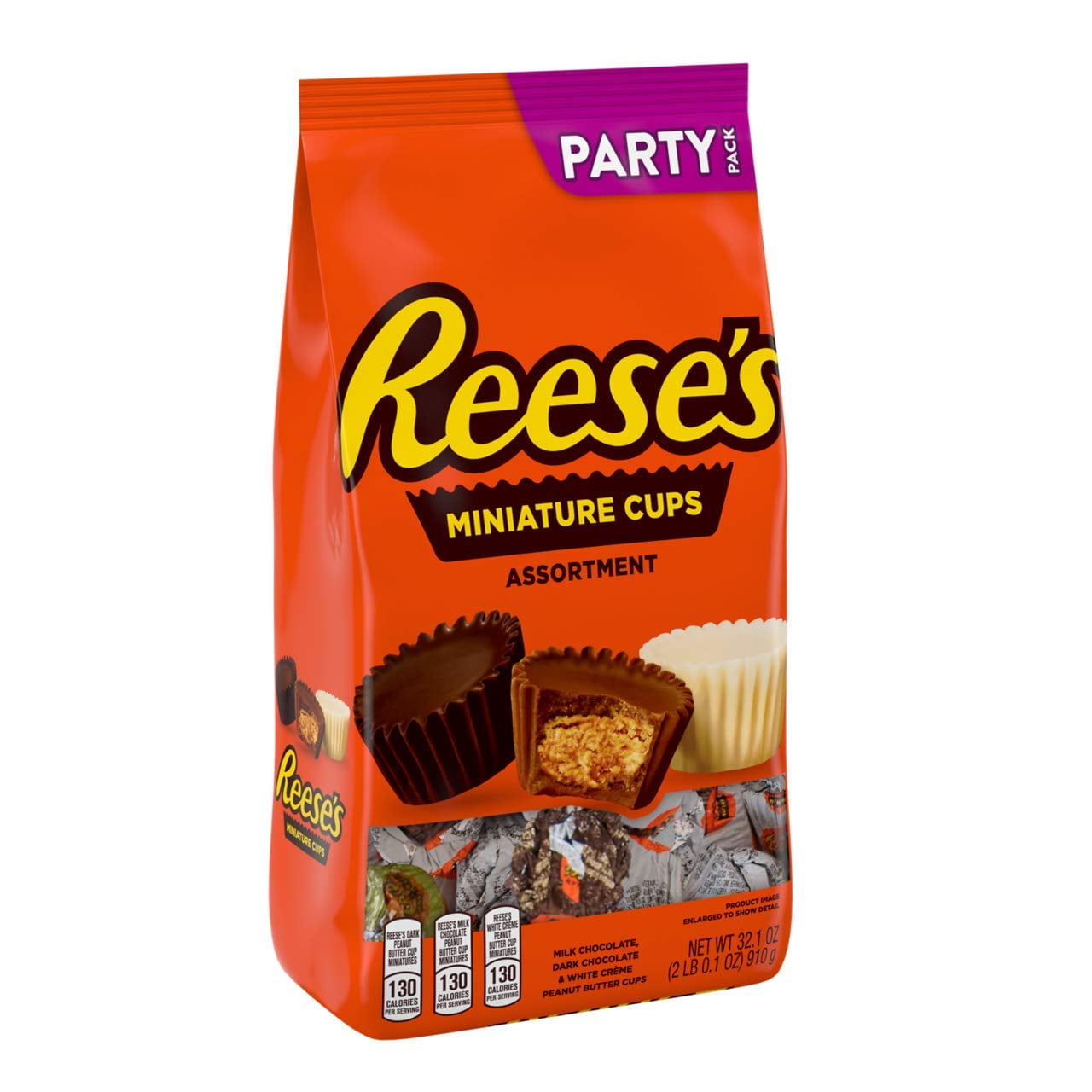Reeses Miniature Peanut Butter Cups Candy Assortment Party Pack, 32.1 OZ