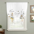 thumbnail image 2 of White Daisy Balloon Curtains 63 Inch Length for Living Room/Bedroom, Spring Floral Elegant Farmhouse Botanical Bees Rod Pocket Privacy Door Curtains Decorative Tie Up Shade for Window 52"x63", 2 of 8