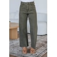 thumbnail image 2 of Linsley Wide Leg Pants - Olive, 2 of 6