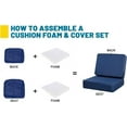 thumbnail image 3 of ARTPLAN Outdoor Deep Seat Cushions Set for Patio Furniture,24x24x6,Back18x24x6 Inches,Extra Thick Patio Replacement Cushions,Square,Navy Blue, 3 of 15