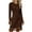 Coffee, variant on YUGYXL Women's Ribbed Knit Tassel Dress Casual Crew Neck Long Sleeve Fringe Knee Length Dresses Going Out Vacation Outfits Coffee XXL