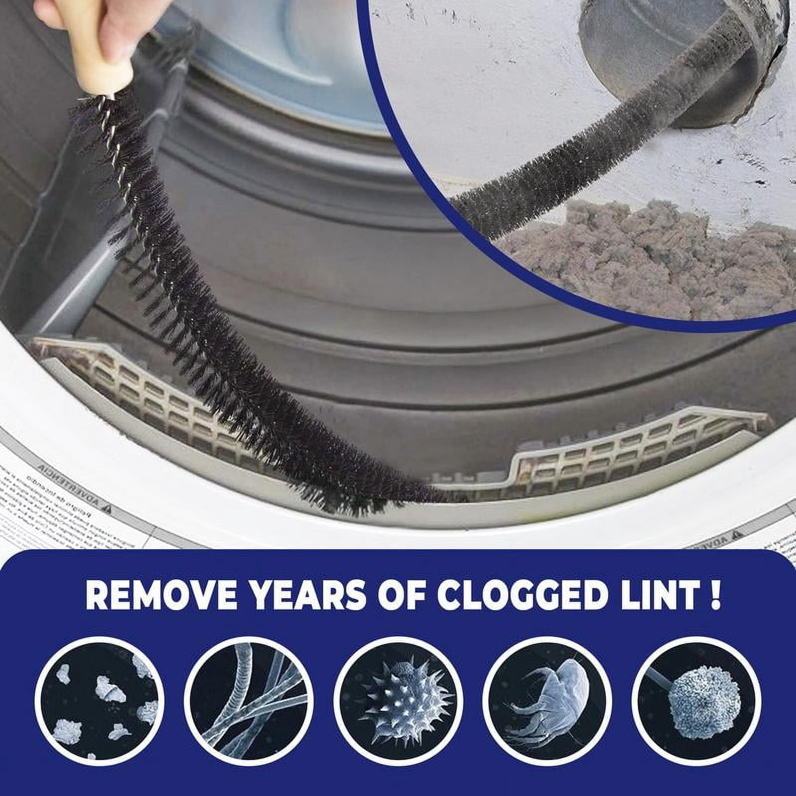 Dryer Vent Cleaner Kit Vacuum Hose Attachment Compatible with All Vacuum Cleaner, Quickly Lint Remover Cleaning Supplies Springtok