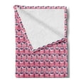 thumbnail image 2 of Nautical Soft Flannel Fleece Throw Blanket, Hand Drawn Marine Motifs with Horizontal Stripes Grunge Effect, Cozy Plush for Indoor and Outdoor Use, 70" x 90", Pink Night Blue, by Ambesonne, 2 of 5