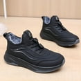 thumbnail image 5 of Men's Winter Casual Cotton Shoes Waterproof Outdoor Sneakers Walking Warm Shoes Lightweight Cushioned Fleece-Lined Boots Black 7.5 US, 5 of 7