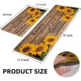 thumbnail image 2 of Sunflower Kitchen Rugs 0.4 Inch Thick Farmhouse Style Kitchen Decor Yellow Kitchen Mats, Non Skid Washable Anti Fatigue Kitchen Comfort Standing Mats for Floor 2 Pieces,17.3x28+17.3x47, 2 of 6