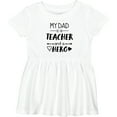 thumbnail image 3 of Inktastic My Dad is a Teacher and a Hero Girls Baby Dress, 3 of 5