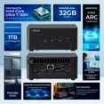 thumbnail image 2 of Computadora Escritorio Mini PC ASUS NUC 14 PRO Intel Core Ultra 7 155H 33 TOPS 32GB DDR5 SSD 1TB WIFI 6E Bluetooth 5.3 W11H-T Gaming, oficina, estudio y hogar, 2 of 6
