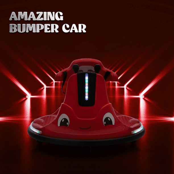 Private Jungle 12V Kids Ride on Electric Bumper Car with Remote Control,Music,360 Degree Spin,LED Lights,Red Private Jungle 12V Kids Ride on Electric Bumper Car with Remote Control,Music,360 Degree Spin,LED Lights,Red
