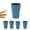 Blue, variant on Water Tumblers,QZS Wheat Straw Cups,Pack of 6 Reusable Drinking Set,Portable Lightweight Drinking Tumbler for Milk,Juice,13.5OZ