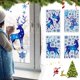thumbnail image 3 of Pegatinas de copo de nieve de alce azul, pegatina de Navidad en la ventana, 3d pegatina de Año Nuevo, calcomanías de pared de invierno, decoración del hogar de Año Nuevo, navidad, 3 of 4