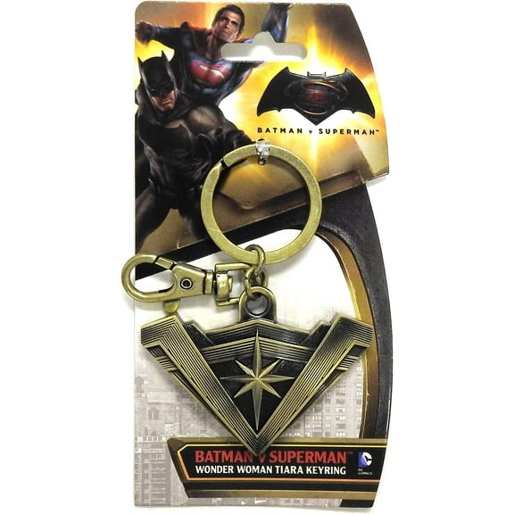 Wonder Woman Movie Tiara Symbol Pewter Keychain