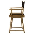 thumbnail image 4 of Silla Casual Home Director's 18 con estructura natural de lona negra, 4 of 7