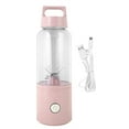 thumbnail image 1 of Mixeur Portable Rechargeable USB 500ML Extracteur de Jus pour Milkshake (Rose), 1 of 9