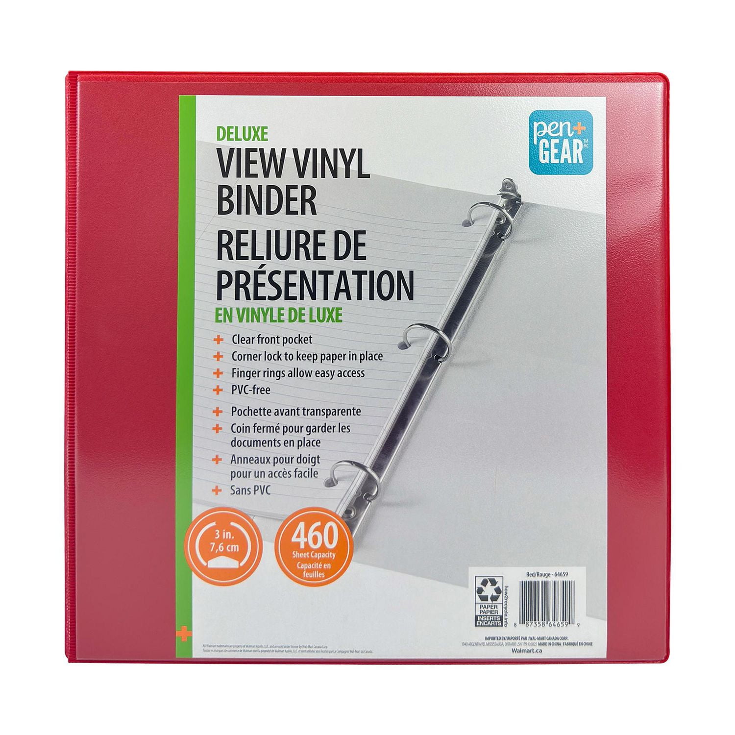 Pen + Gear Deluxe View Vinyl Binder